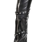 Black Leather Pants with Zippers