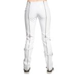 White Leather Pants with Zippers