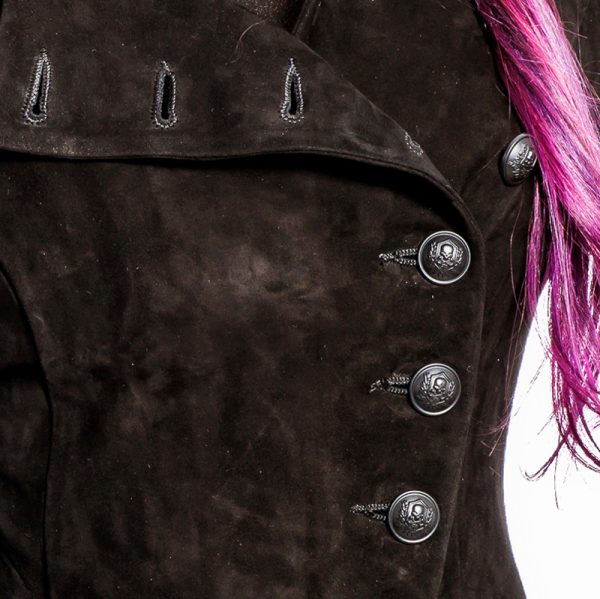Military Jacket Black Suede
