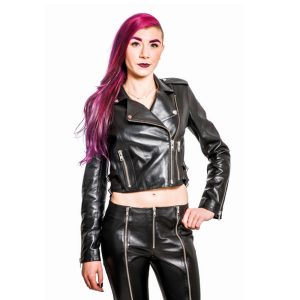 MC Jacket Black Leather of Lamb