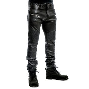 Biker Pants Stretch Leather