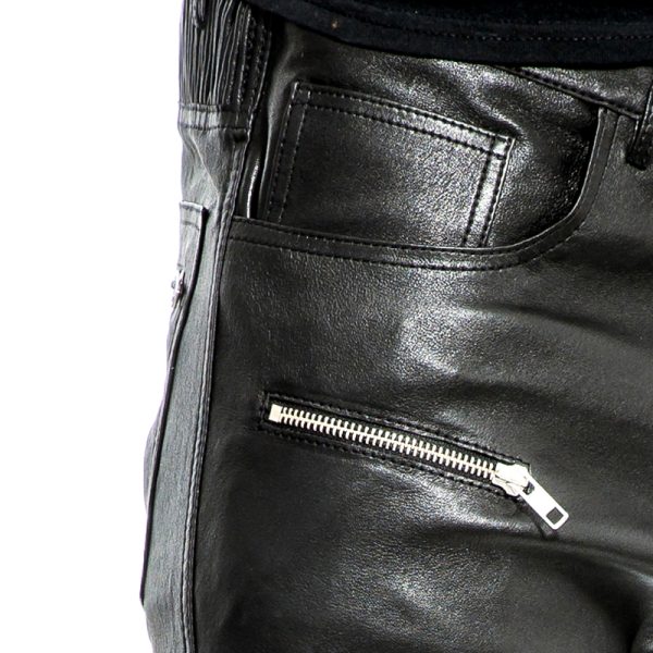 Biker Pants Stretch Leather