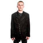 Military Jacket Black Suede