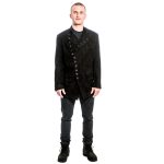 Military Jacket Black Suede