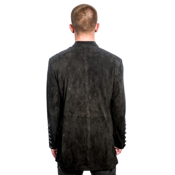 Military Jacket Black Suede