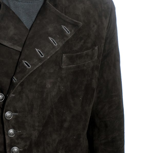 Military Jacket Black Suede