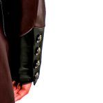 Military Leather Jacket Burgundy