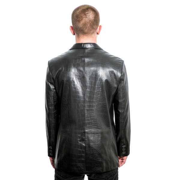 Suit Jacket in Embossed Crocodile