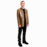 Suit Jacket in Genuine Python Brown