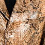 Suit Jacket in Genuine Python Brown