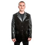 Suit Jacket in Suede and Leather