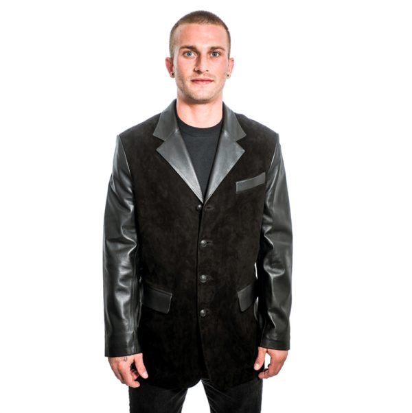 Suit Jacket in Suede and Leather