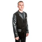 Suit Jacket in Suede and Leather