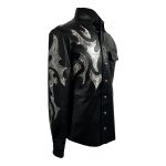 Sterling Leather Shirt Snake Black