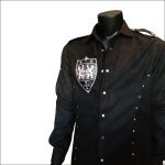 Suede Shirt with Spikes & Embroideries
