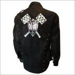 Suede Shirt with Spikes & Embroideries