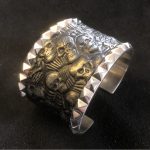 Silver Cuff w Skulls