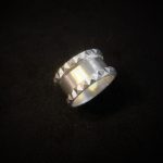 Silver Ring w Pyramids