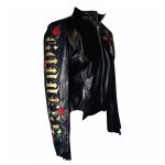 Edge Leather Jacket Skull