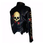 Edge Leather Jacket Skull