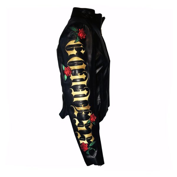 Edge Leather Jacket Skull