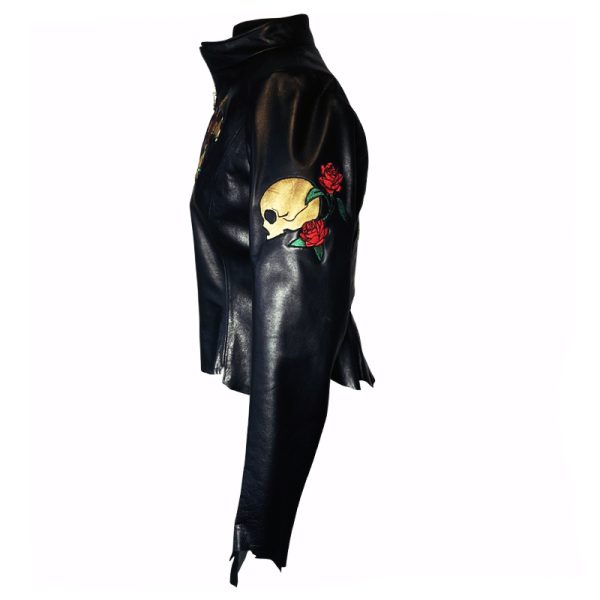 Edge Leather Jacket Skull