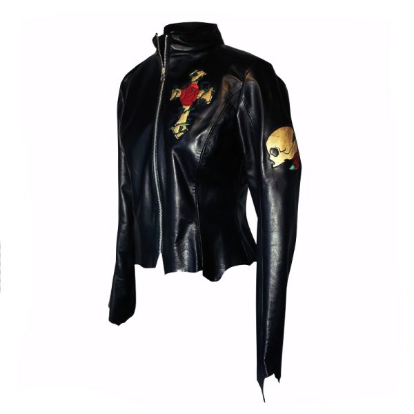 Edge Leather Jacket Skull
