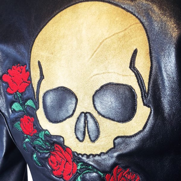 Edge Leather Jacket Skull