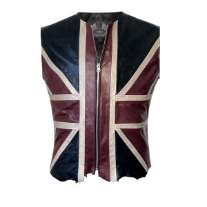 UK Union Jack Leather Vest