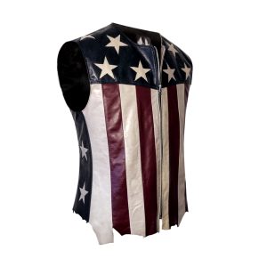 Stars & Stripes Leather Vest