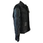 Ripped Denim Trucker Jacket w Trims