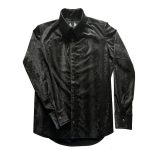 Black Snakeskin Dress Shirt