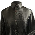 Black Snakeskin Dress Shirt