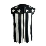 Black & White Stars & Stripes Leather Vest