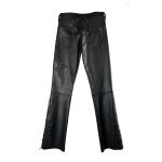 Leather Pants with Crocodile Trims
