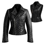 Leather Jacket & Vest Quilted with Swarovski