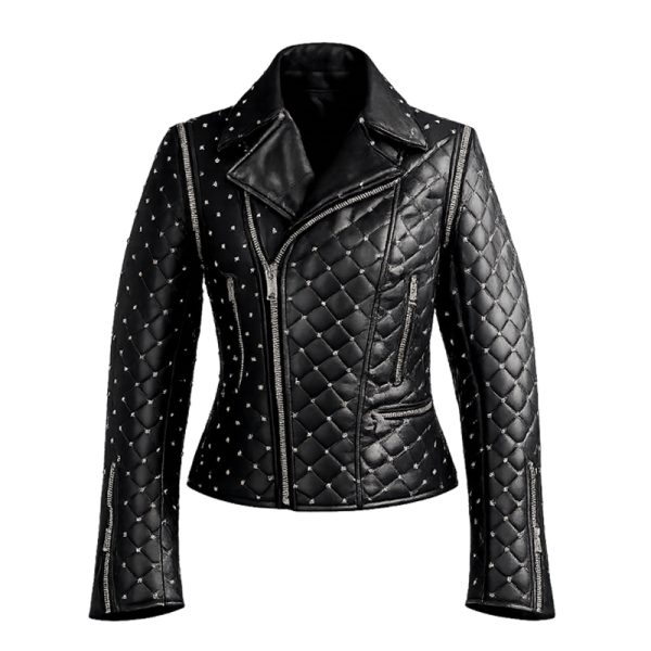 Leather Jacket & Vest Quilted with Swarovski