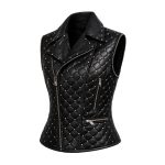 Leather Jacket & Vest Quilted with Swarovski