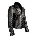 Leather Jacket & Vest Quilted with Swarovski