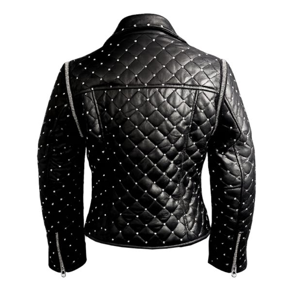 Leather Jacket & Vest Quilted with Swarovski